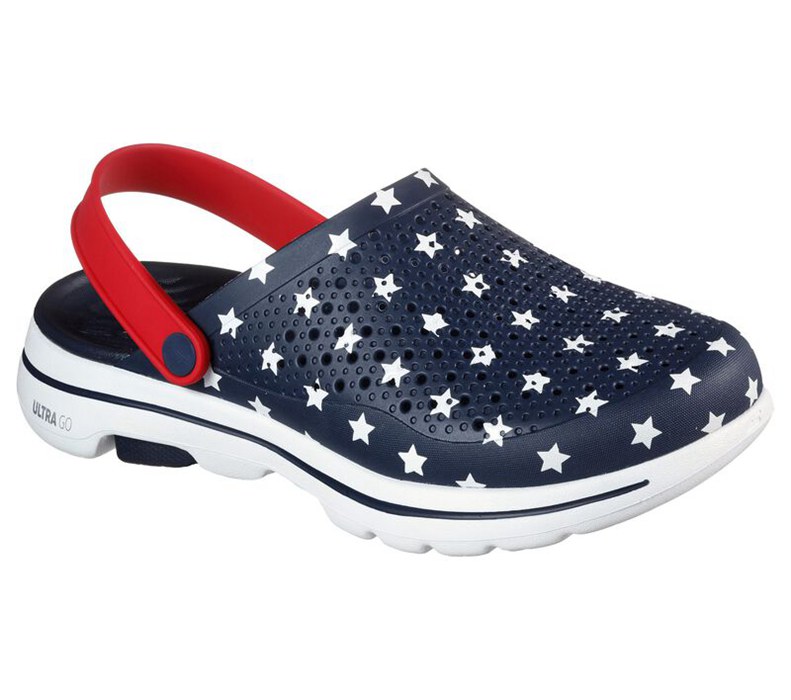 Skechers Cali Gear: Gowalk 5 - Stars And Stripes - Mens Sandals Navy/Red [AU-UZ3108]